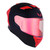 CASCO BKR FALCON NEGRO MATE MICA ROJA CERRADO SVS ROJO