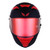 CASCO BKR FALCON NEGRO MATE MICA ROJA CERRADO SVS ROJO