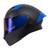 CASCO RODA RUSH NEGRO MATE MICA AZUL ABATIBLE SVS
