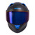 CASCO RODA RUSH NEGRO MATE MICA AZUL ABATIBLE SVS