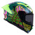 CASCO SMK STELLAR SPORT VERDE CHIMERA MICA HUMO CERRADO