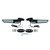 ESPEJO TIPO ALERON CORTO 220MM BASE 2 TORNILLOS LED SET 12V