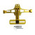 PORTA PLACA ALUMINIO CNC ARTICULADO DORADO SET