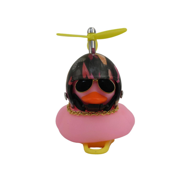 Pato Decorativo Rosa Con Casco Modelo 11