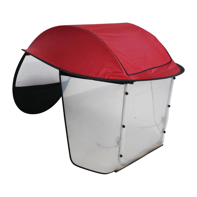 Toldo Cubresol Con Parabrisas Rojo Motoneta