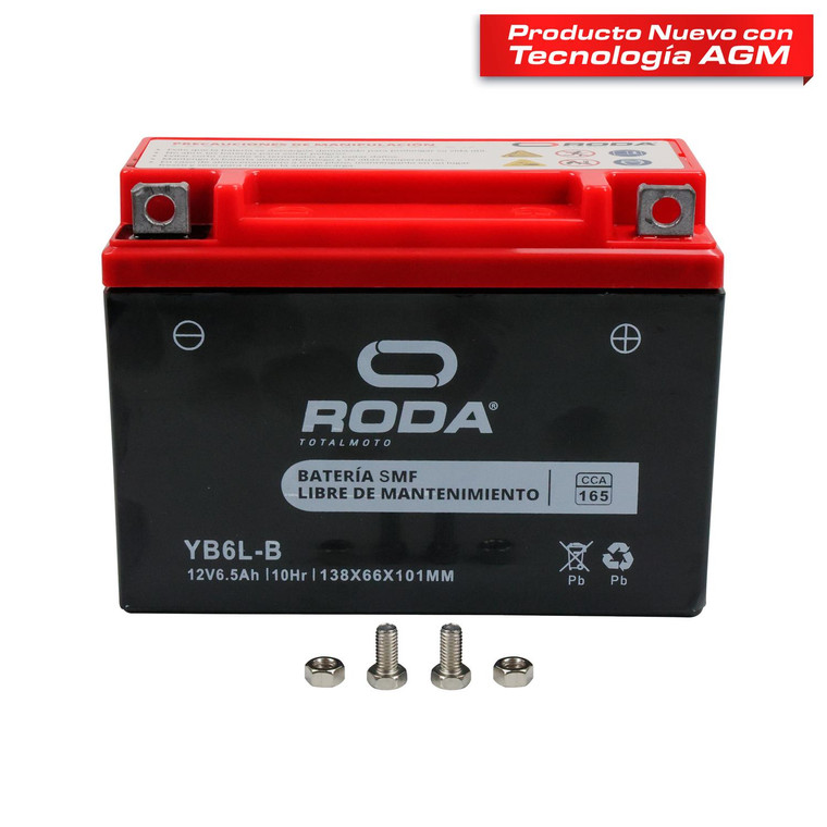 Acumulador Sellado Smf (Yb6L-B) Roda 12V 6.5A