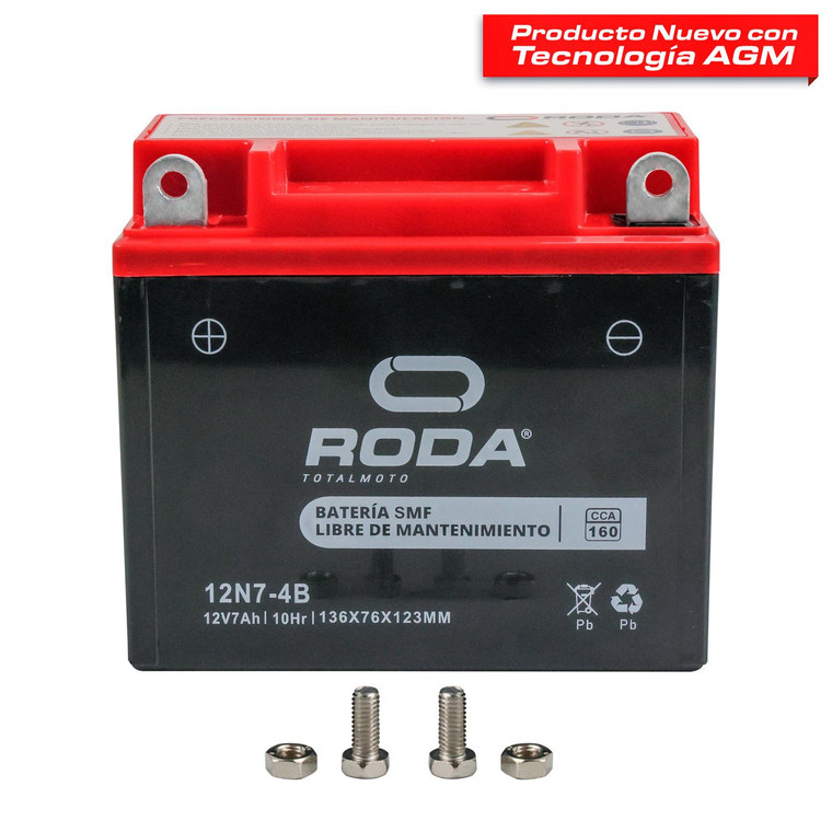Acumulador Sellado Smf (12N7-4B) Roda 12V 7A