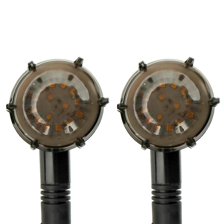 Direccional Del/Tras Choppers Bobber Aro Blanco Led Set 12V