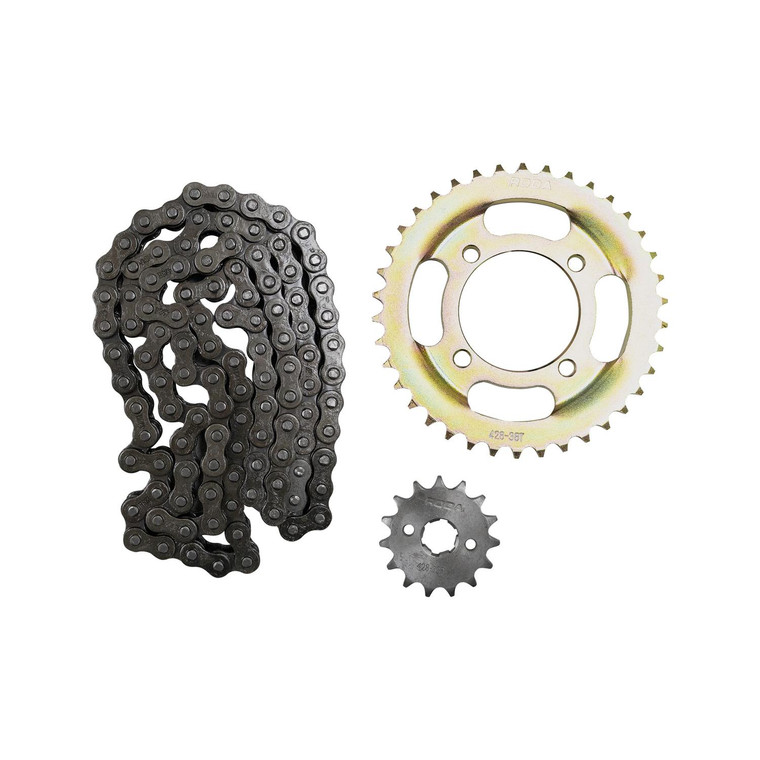 Engrane 38X15 Cadena 428Hx108L Concavo Set Vn Ryder 150 Roda