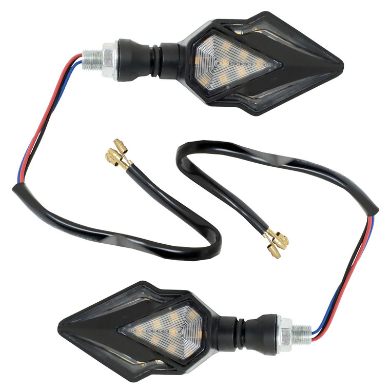 Direccional Diamante Secuencial C/Cuarto Ambar Led Set 12V