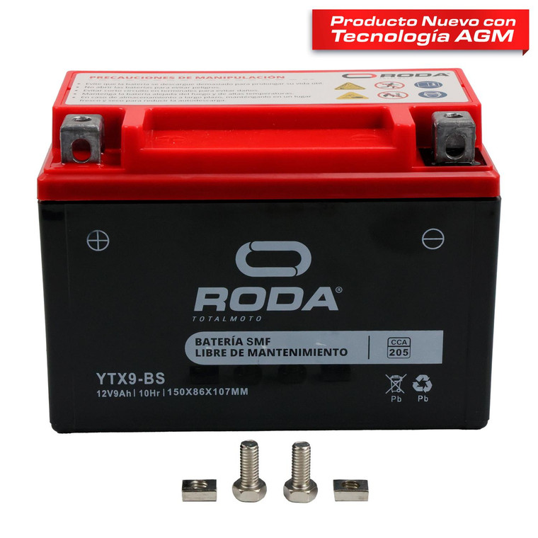 Acumulador Sellado Smf (Ytx9-Bs) Roda 12V 9A