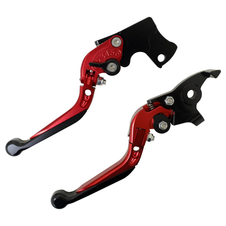 Manijas Freno/Embrague Alum Cnc Rojo C/Ext Bj Pulsar Ns 200