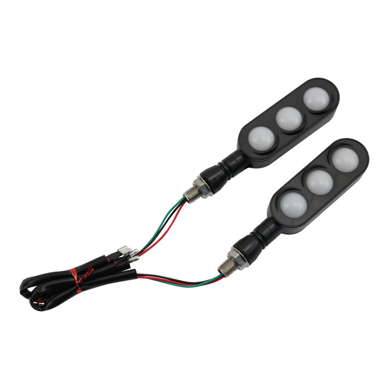 Direccional Del/Tras Mod Zxd-7 Azul Secuencial Led Set 12V