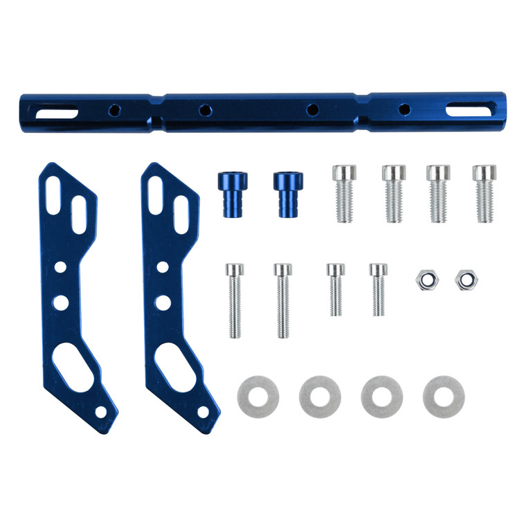 Barra Porta Accesorios Azul Para Manubrio Set