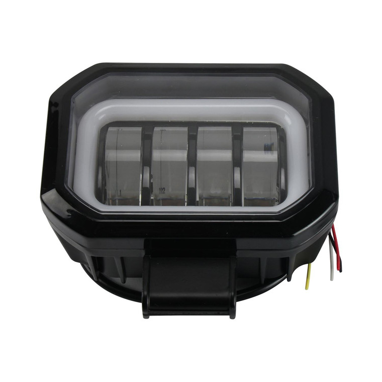 Faro Auxiliar 4 Leds Cuadrado 40W / Ojo Angel 6W 12V Lm 1600