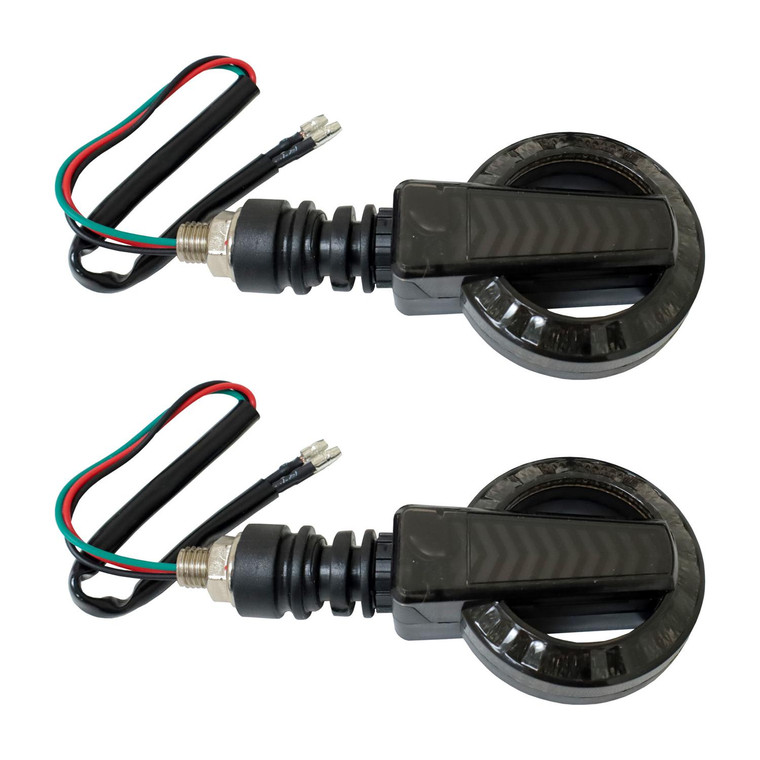 Direccional Del/Tras Secuencial Aro Rojo Led Set 12V