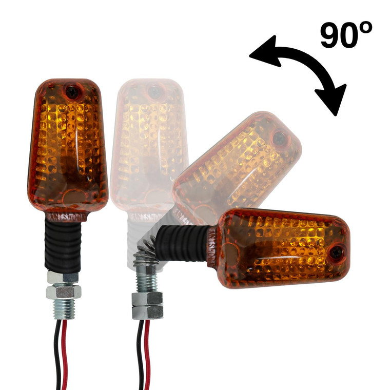 Direccional Universal Set Con Resorte Mini Cuadrada Ambar