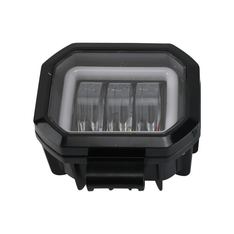 Faro Auxiliar 3 Leds Cuadrado 30W / Ojo Angel 6W 12V Lm 1200
