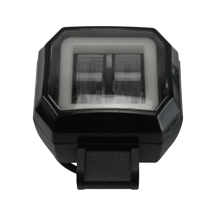 Faro Auxiliar 2 Leds Cuadrado 20W / Ojo Angel 6W 12V Lm 800