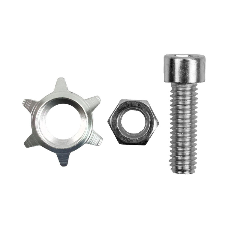 Tornillo Decorativo Estrella Placa Plateado Set