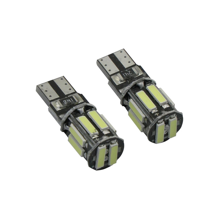 Foco T-10 Pellizco 10 Leds Blanco Set 12V
