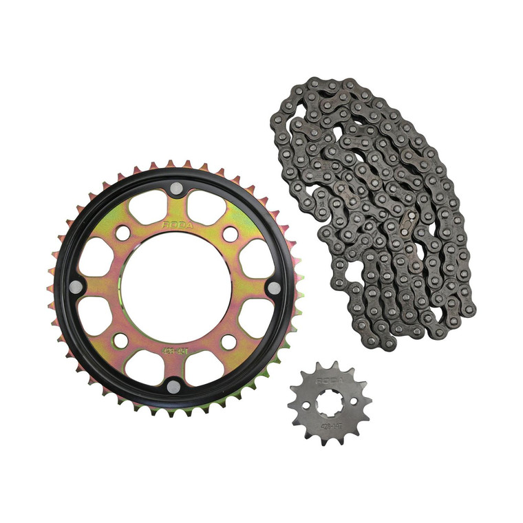 Engrane 45X14 Cadena 428Hx132L Set Honda Cb190 (16-25) Roda