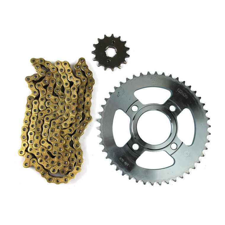 Engrane 46X15 Cadena 428Hx136L Dorado Set It Dm 200 Choho