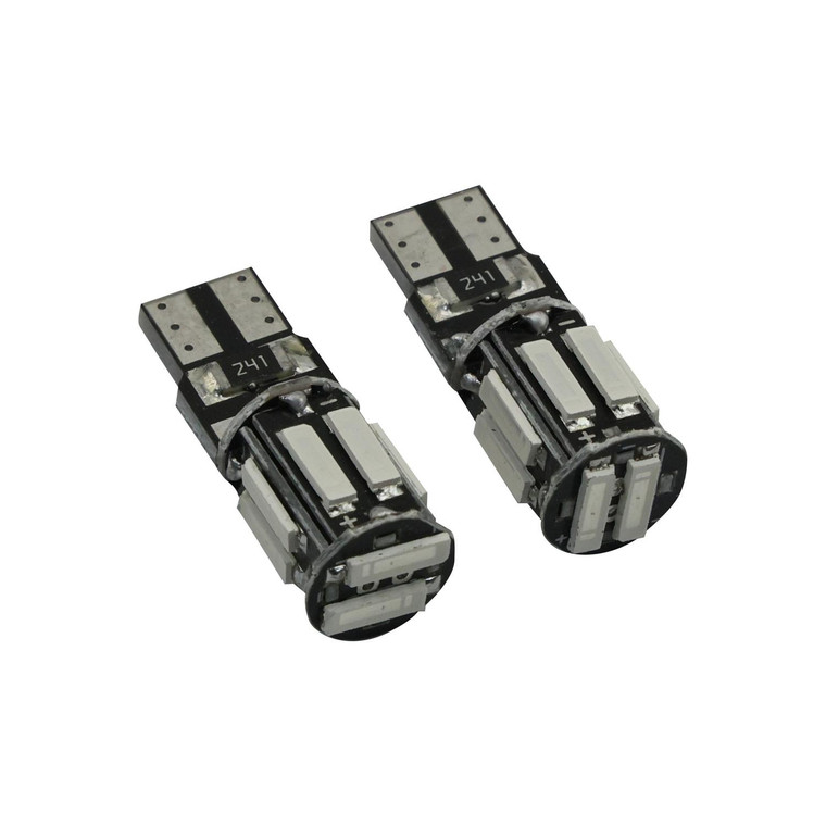 Foco T-10 Pellizco 10 Leds Verde Set 12V