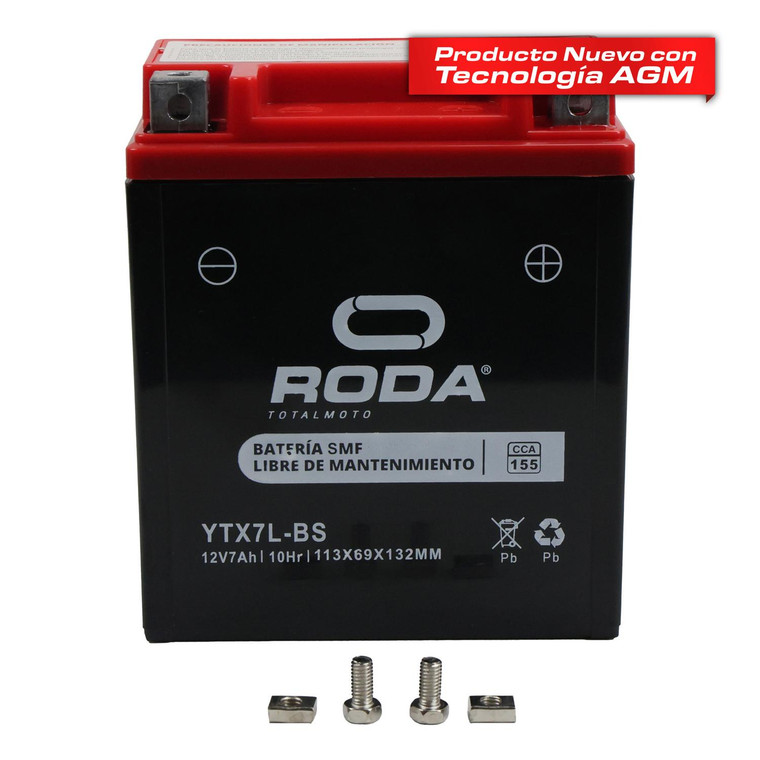 Acumulador Sellado Smf (Ytx7L-Bs) Roda 12V 7A
