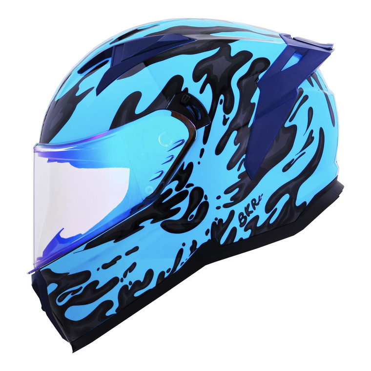 Casco Bkr Hawk Az Slime MicaAz Rep Trans Cerrado Svs Azul
