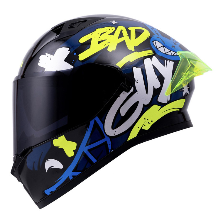 Casco Roda Course Negro Amarillo Bad Mica Humo Cerr Svs