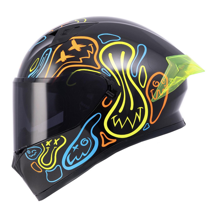 Casco Roda Course Negro Rojo Ghost Mica Humo Cerrado Svs