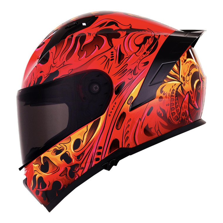 Casco Roda Drift Rojo Carnage Cerrado Mica Humo Svs