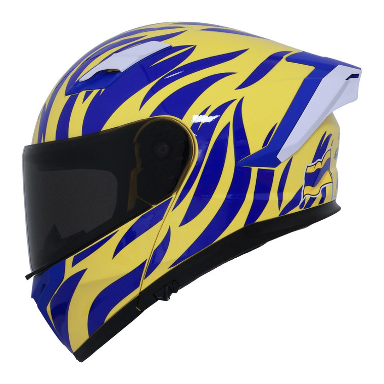 Casco Roda Force Evo Amarillo Savage Aba Mica Humo Svs