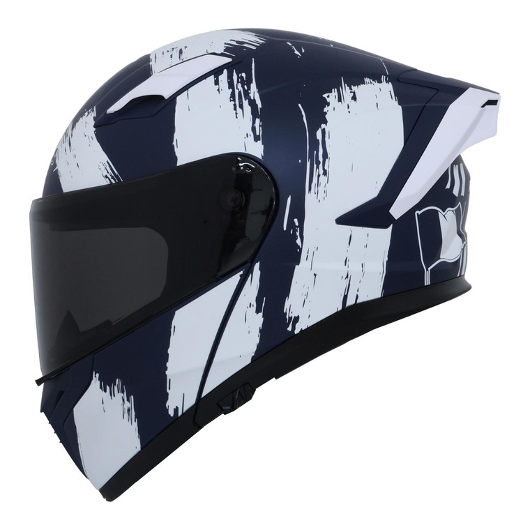 Casco Roda Force Evo Azul Mate Gang Aba Mica Humo Svs