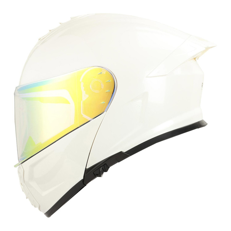 Casco Roda Pilot Blanco Mica Dorada Abatible Svs
