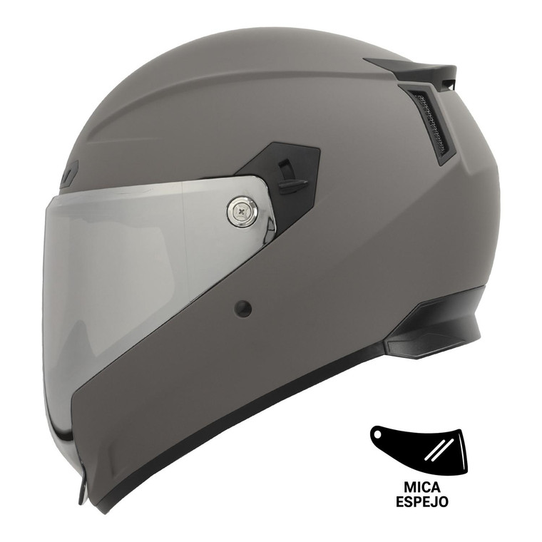 Casco Roda Scorpion Gris Mate Mica Plateada Cerrado Svs