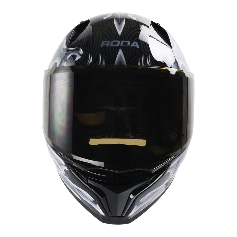 Casco Roda Drift Negro Chrome Cerrado Mica Humo Svs - SUPERMOTO
