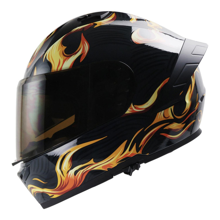Casco Roda Drift Negro Fire Boost Cerrado Mica Humo Svs