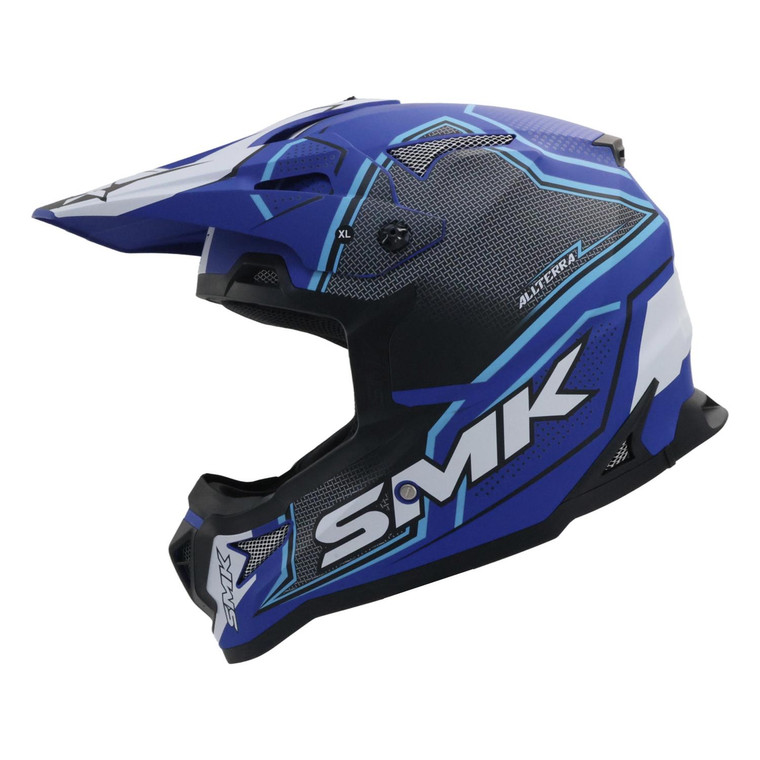 Casco Smk Allterra Azul Mate Maverix Ma521 Cross