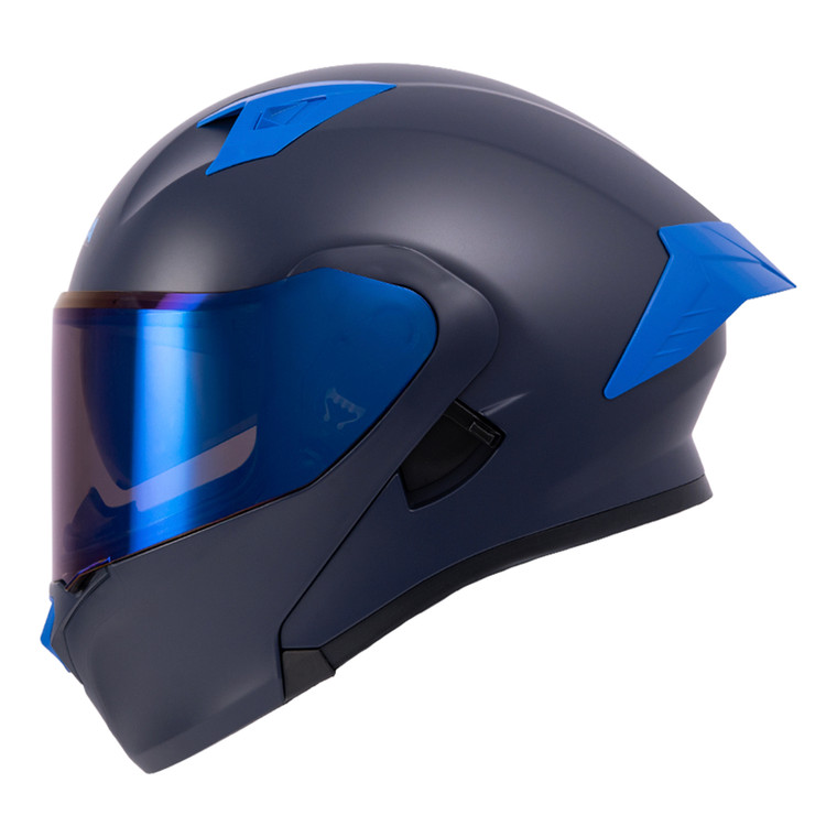 CASCO RODA RUSH AZUL MATE MICA AZUL ABATIBLE SVS
