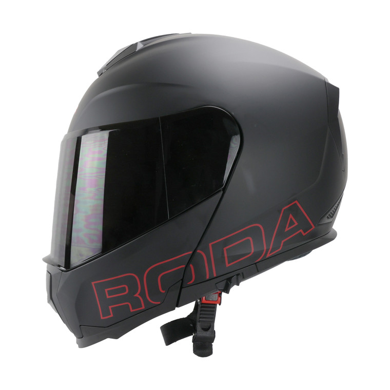 CASCO RODA REVENGE PRO NEGRO MATE MICA HUMO ABATIBLE SVS