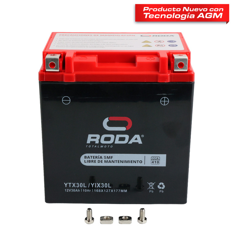 ACUMULADOR SELLADO SMF (YTX30L/YIX30L) RODA 12V 32A