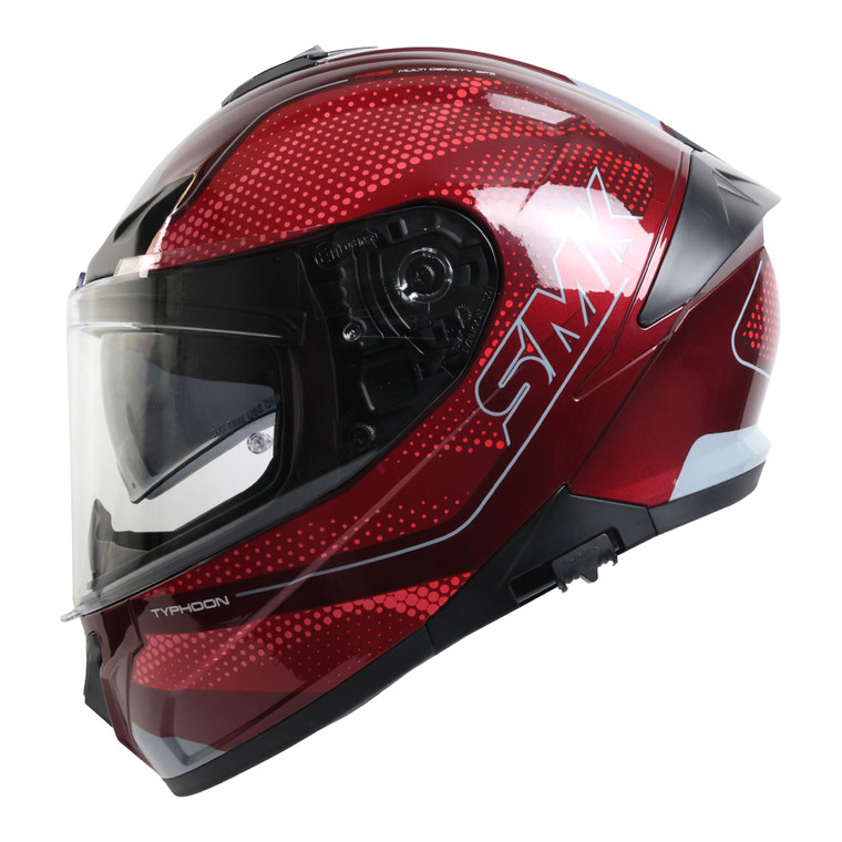 CASCO SMK TYPHOON ROJO MYSTIC GL336 CERRADO SVS