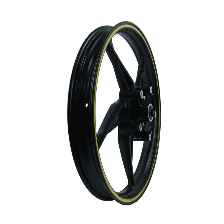 RIN DELANTERO NEGRO FILO AMARILLO ITALIKA 150 Z (22-24)