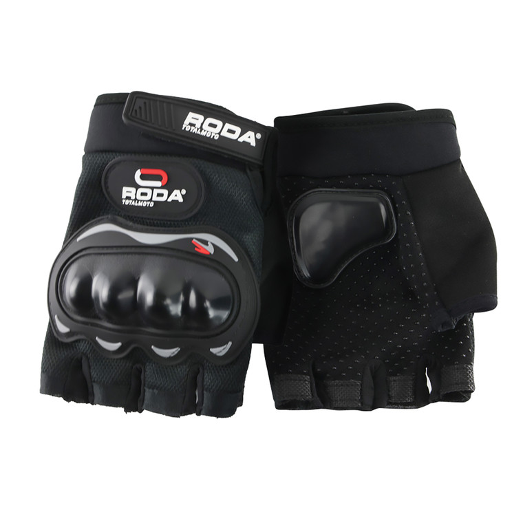 GUANTES RODA MEDIO DEDO NEGRO