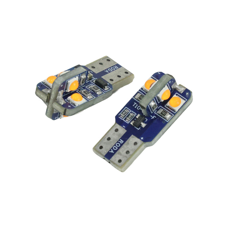 FOCO T-10 PELLIZCO 8LED AMA C/ESTROBO SET 12V 1.7WMARCA RODA