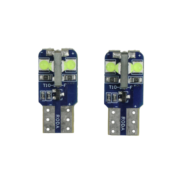 FOCO T-10 PELLIZCO 8 LED VERDE C/ESTROBO 12V 1.7W MARCA RODA