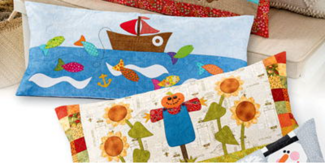 NEW CLASS ALERT: Get Double the Fun with a 2-Part Class Exploring Applique "Bench Pillows"