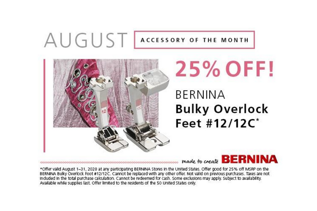 Bernina's August Accessory of the Month